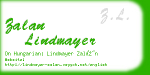 zalan lindmayer business card